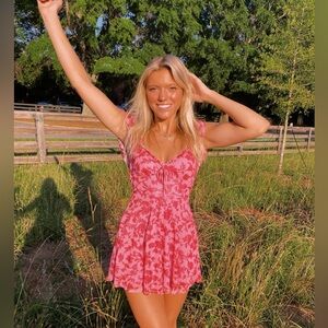 Urban outfitters pink mini sun dress